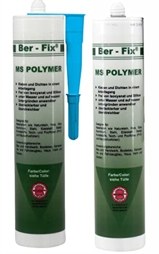 Ber-Fix 2x MS Polymer Kleber Blau Unterwasserkleber für Pool Dichtungsmasse wasserdicht kleben ohne Wasser abzulassen Fliesen Beton Stahl Folie PVC von Ber-Fix