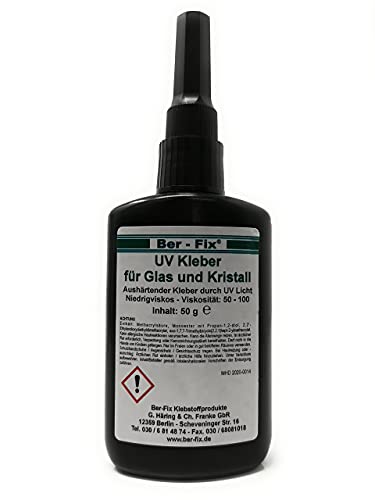 Ber-Fix UV-Kleber 50g Gel für Glas/Glas Glas/Metall Modellbau von Ber-Fix