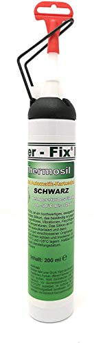 Ber-Fix Thermosil Gasket Motor Dichtmasse - Hochtemperatur Silikon Schwarz, 260°C Beständig, Ölwanne Abdichtung von Ber-Fix
