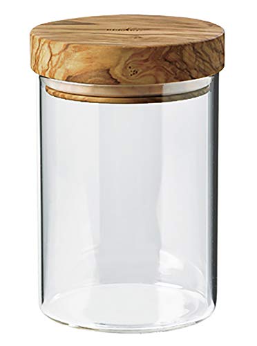 Bérard Behälter mit Deckel (600 ml) Aufbewahrungsbehälter, Olivenholz, Holz, 10 x 10 x 15 cm von Bérard