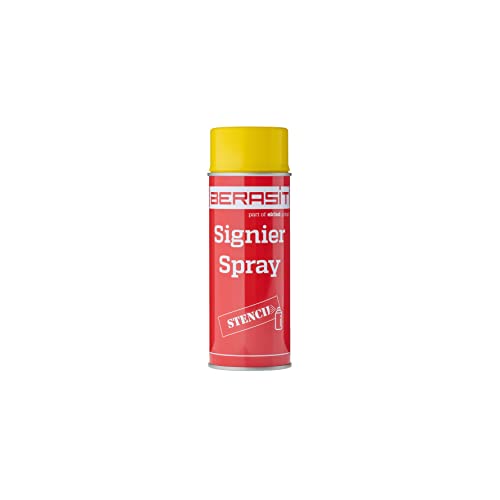 Signierspray BERASIT, Kennzeichnung und Markierung, schnell trocknend, 400 ml, Versandeinheit=12 Dosen (gelb) von Berasit