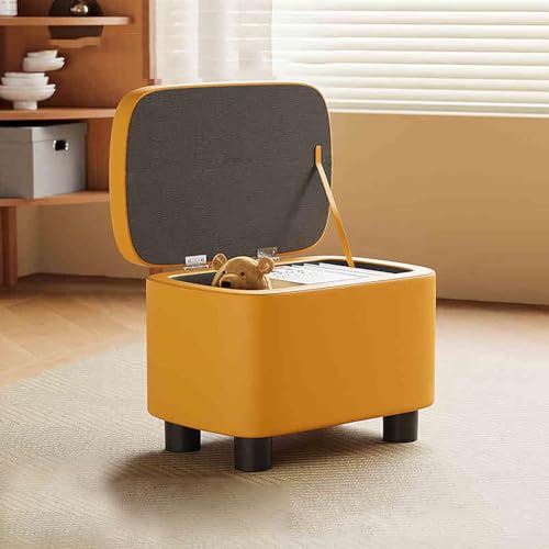 Ottoman Fußruhe, moderner Fußhocker, Aufbewahrung Ottomane Bank, Leder Pouffe Footstool, Couchtisch kleine Bank, Schuhwechselhocker, für Wohnzimmer, Schlafzimmer, Schlafsaal (Farbe: B) powerfully von Berasmocxy