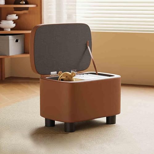 Ottoman Fußruhe, moderner Fußhocker, Aufbewahrung Ottomane Bank, Leder Pouffe Footstool, Couchtisch kleine Bank, Schuhwechselhocker, für Wohnzimmer, Schlafzimmer, Schlafsaal (Farbe: E) powerfully von Berasmocxy