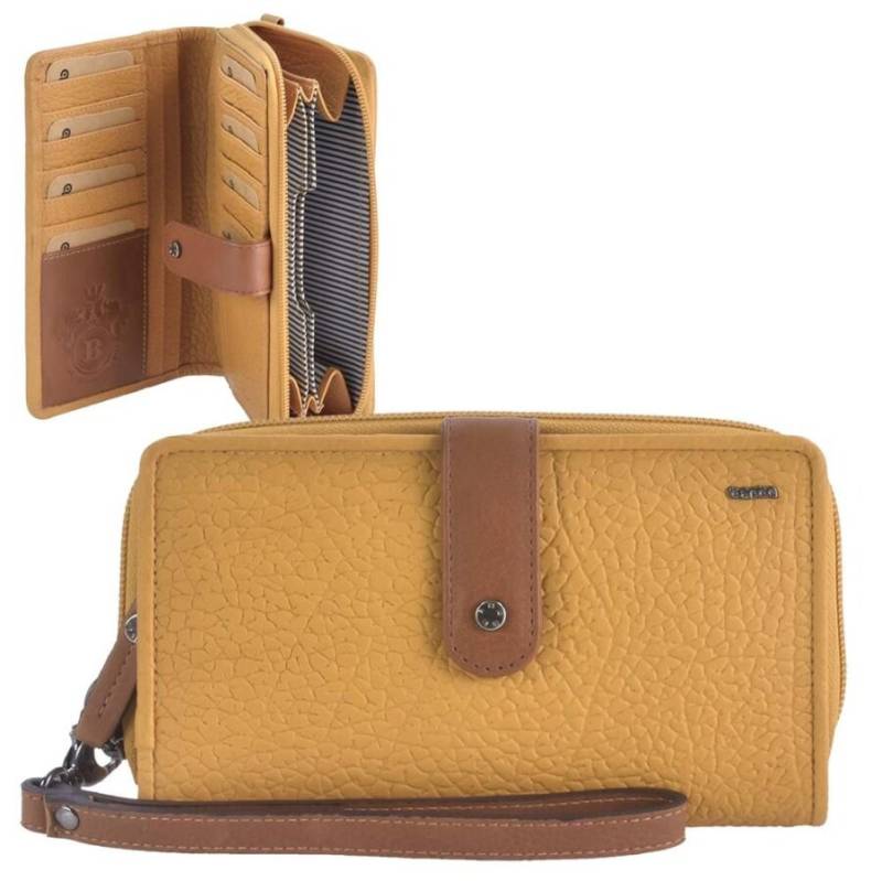 Portemonnaie Leder 18x10cm mit 14 Kartenfächern "Eva" gelb Berba 121-920 von Berba