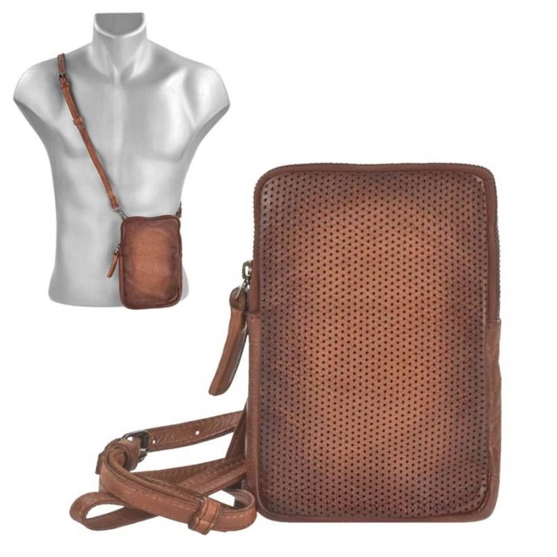 Handytasche zum Umhängen Leder "Jan" cognac Berba 875-030-11 von Berba