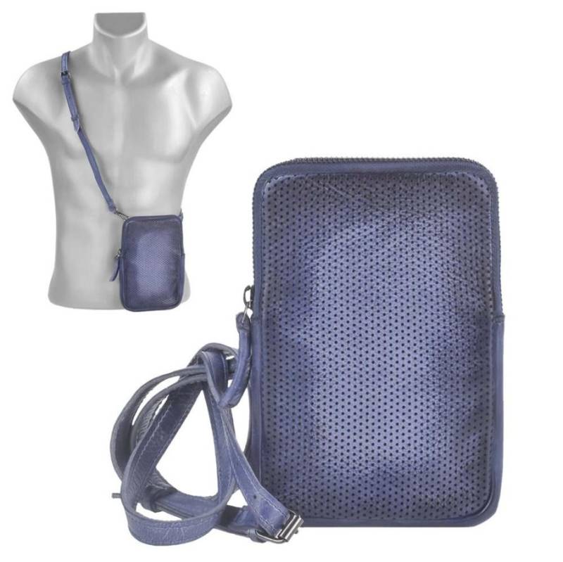 Handytasche zum Umhängen Leder "Jan" blau Berba 875-030-58 von Berba