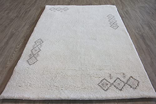 Original Berber 6 gemustert 15/15 double (ca. 90.000 Florfäden/m2), (70 x 140 cm) von Berberteppich aus Marokko