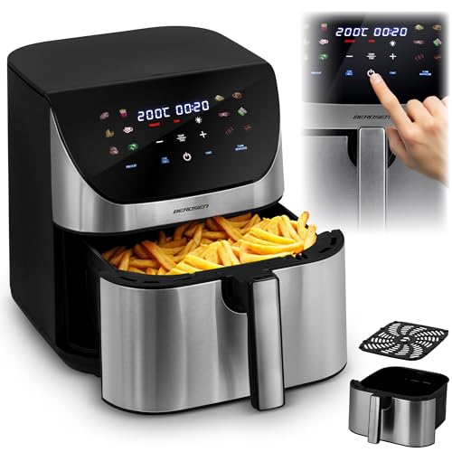 Berdsen Heißluftfritteuse XXL 8L - Airfryer mit Touchscreen - 1700W - 12 Programme - Gesund ohne Fett von Berdsen