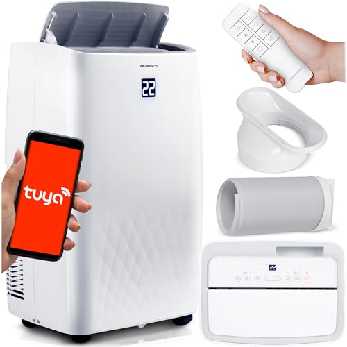 Berdsen Mobiles Klimagerät 5-in-1 14000 BTU - Kühlung, Heizung, Entfeuchtung, Ventilation, Schlafmodus - Tuya Smart App - Energieeffizient von Berdsen