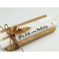 Muttertagsgeschenk | Geschenk Zum Muttertag Stabkerze Mit Spruch - Alles Liebe von BergKnirps
