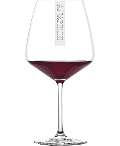 Burgunderglas mit Gravur Namen | 790ml Schott Weinglas | Spülmaschinenfest | Weinglas mit personalisierter Lasergravur | Burgunderpokal 1 Stück von BergWald