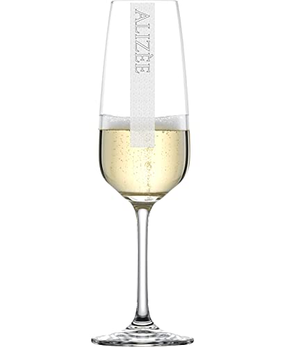 Sektglas mit Gravur Namen | 283ml Schott Weinglas | Spülmaschinenfest | Weinglas mit personalisierter Lasergravur | 1 Stück Sektflöte von BergWald