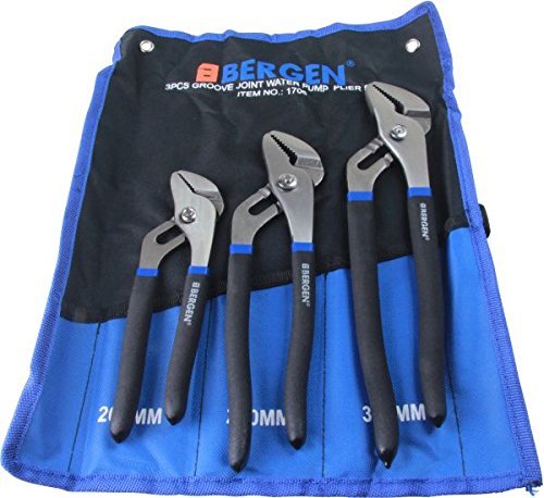 Bergen 3pc WATERPUMP Pipe Wrench Pliers Grips Water Pump Set B1706 200, 250, 300mm by Bergen von Bergen