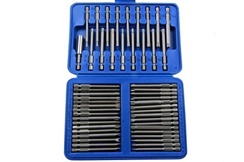 US PRO 50pc Hex Dr.S2 Extra langes Sicherheits-Bit-Set Torx, Inbus, Hex, Spline, BER1374 von Bergen