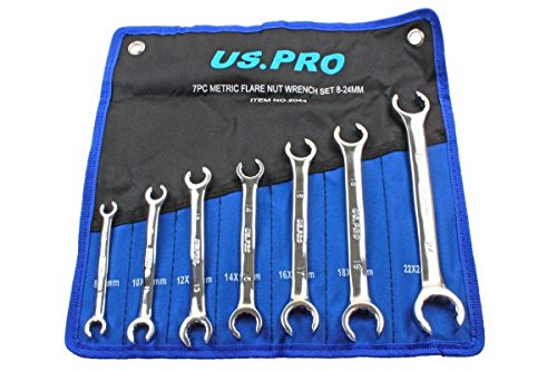 US PRO B2044 Bremsmutterschlüssel-Set, 7-teilig, 8–24 mm von US PRO