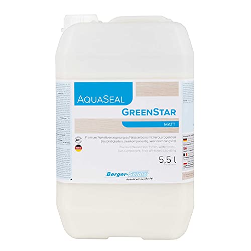 Berger-Seidle Aqua Seal GreenStar, Kombipack MV 10:1, matt halbmatt, 5,5 Liter Parkettsiegel, Versieglung (5.5 Liter matt) von Berger-Seidle