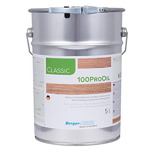 Berger-Seidle | Parkett Pflege Wachs/| Tiefenimprägnierung “Classic 100Pro Oil” |, 125ml, 1L oder 5 Liter Gebinde (5 Liter) von Berger-Seidle