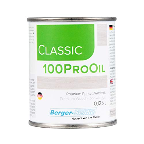 Parkett Pflege Wachs/Öl, Tiefenimprägnierung “Classic 100Pro Oil”, 125ml, 1L oder 5 Liter Gebinde (125 ml) von Berger-Seidle