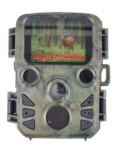 Berger & Schröter Full HD Mini Wildkamera 20 Megapixel, 32 GB | Tag- und Nachtaufnahmen rund um die Uhr von Berger + Schröter GmbH