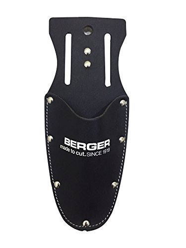 BERGER-Tools Berger Lederköcher für Handscheren 5100 mit Gürtelschlaufe und Metallclip, Silberfarben / Schwarz, 33x13x4.5 cm von BERGER-Tools