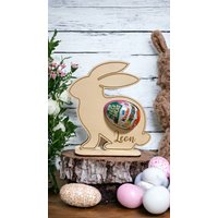 Hase Mit Ü-Ei Halterung | Ostergeschenk Osterdeko Schokoladenhalter Personalisiertes Geschenk Ostern von BergerSDesign