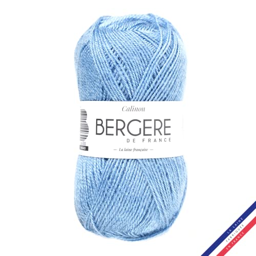 Bergère de France - CALINOU - Wolle zum stricken und häkeln (50g) - 25% Merinowolle - 5 mm - Ideal für die Babyausstattung - Rosa (DRAGEE) von Bergere de France