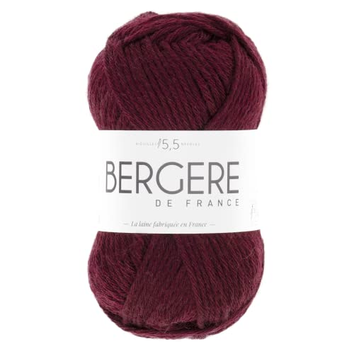 Bergère de France - IMAGE, Wolle zum stricken und häkeln (50g) 50% Merinowolle - 5,5 mm - dickes und weiches Garn, ideal zum Verdrehen - Rot (BOURGOGNE) von Bergere de France
