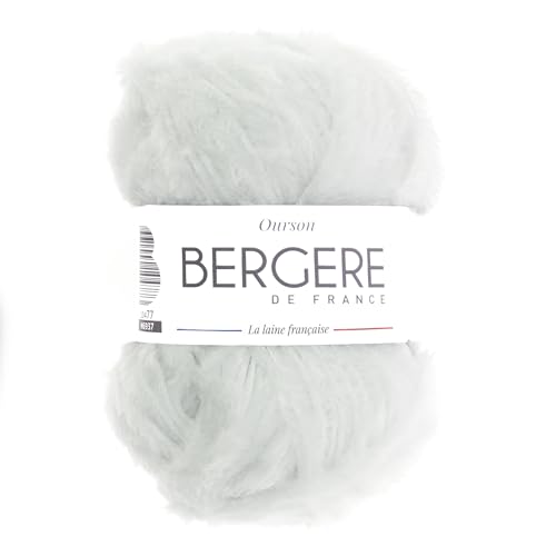 Bergère de France - OURSON, Wolle zum stricken und häkeln (50 g) 80% Polyamid - 4 mm - weiches Garn für Baby und Familie - Weiß (BLANC) von Bergere de France