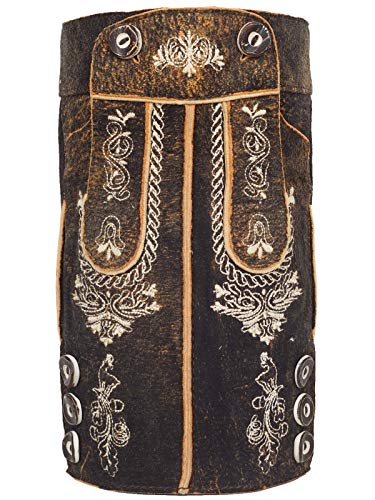 Weinkühler im Trachtenlook (Weinkühler Lederhose braun) von Bergheimer Trachten