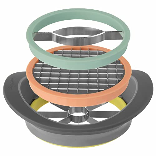 BergHoff Gemüseschneide Set All-in-one - Leo (Schneideset für Obst + Gemüse, inkl. Schneideinsatz für Mango / Apfel / Kartoffel, Apfelschneider) 3950020 von Berghoff