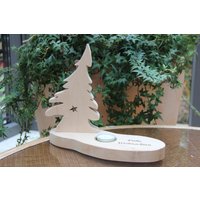 Teelicht Mit Baum Und Text Teelicht Mit Baum Und Text von BergholzShop
