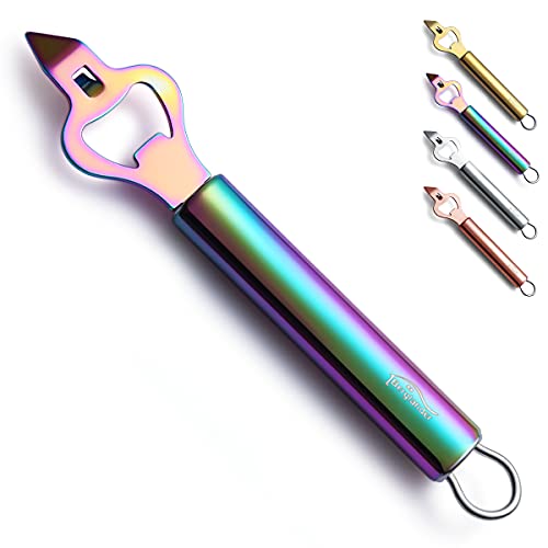 Berglander Rainbow Flaschenöffner, Edelstahl Biersoda Dosenöffner, robuste und langlebige Küchenhelfer mit Titanium Rainbow Beschichtung von Berglander