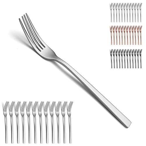 Berglander Tafelgabel Set mit 12 Stück 20.5cm, Modernes Edelstahl Gabel Set, Gabeln für das Abendessen für Zuhause, Restaurant, tägliches Essen, leicht zu reinigen und spülmaschinenfest von Berglander