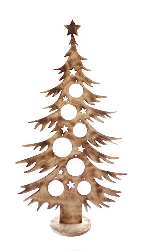 Holz Weihnachtsbaum | Weihnachtsdekoration | Dekobaum | Christbaumkugeln | von Hand geflammt | 103.5x55.4 cm Pohmer Design von Bergliebe