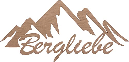 Bergliebe 3D-Wanddeko rustikal aus Holz | Schriftzug Geschenkidee für Wanderer | 49x23,5 cm | Pohmer Design von Bergliebe