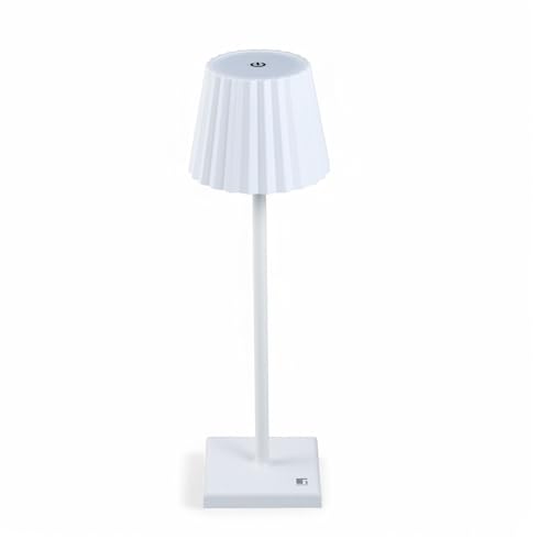 BERGNER | Aufladbare Tischlampe mit LED aus Eisen in Weiß | 12x38 cm | Kabellos | Langlebiger Akku | Stufenlose Dimmung mit 3 Farbmodi | 6-8 Stunden Leuchtdauer | 360°-Lichtdesign BERGNER | Aufladbare Tischlampe mit LED aus Eisen in Weiß | 12x38 cm | Kabellos | Langlebiger Akku | Stufenlose Dimmung mit 3 Farbmodi | 6-8 Stunden Leuchtdauer | 360°-Lichtdesign von Bergner