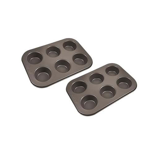 BERGNER BAKING LOVERS - Set von 2 x 6 Cup Muffinformen - Kohlenstoffstahl mit Ilag Essential, PFOA frei, leicht zu reinigen BERGNER BAKING LOVERS - Set von 2 x 6 Cup Muffinformen - Kohlenstoffstahl mit Ilag Essential, PFOA frei, leicht zu reinigen von Bergner