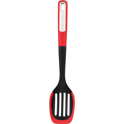 BERGNER BG-38871-RD SLOTTED SPOON 34X7.2X3.9CM BLACK&RED MARS BG Kochlöffel, Synthetisch, Multicolor von Bergner