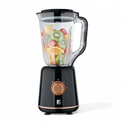 BERGNER COPPERLY - Großraummixer - 2 Geschwindigkeiten mit 800 W Pulsleistung - 1,8 Liter Kunststoffbehälter - Edelstahlklingen - Rutschfester Griff BERGNER COPPERLY - Großraummixer - 2 Geschwindigkeiten mit 800 W Pulsleistung - 1,8 Liter Kunststoffbehälter - Edelstahlklingen - Rutschfester Griff von Bergner