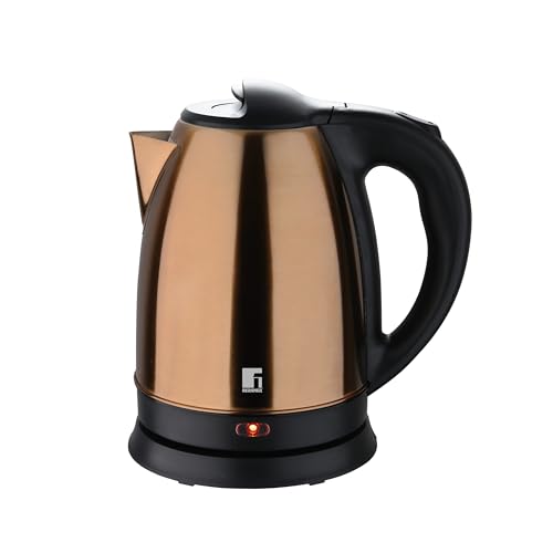 BERGNER Copperly - 1800 W Electric Tetera - 1,7 Litre Capacity - 1800 W - Automatic Trigger - Cooking Safety Circuit - 360 Degree - Wireless Base von Bergner