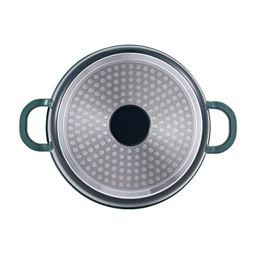 BERGNER E Xcalibur Cooking Pot 20 cm Diameter and 9 cm Height with Lid Made of Cast Aluminium Suitable for Oven and Induction Cookers Green von Bergner