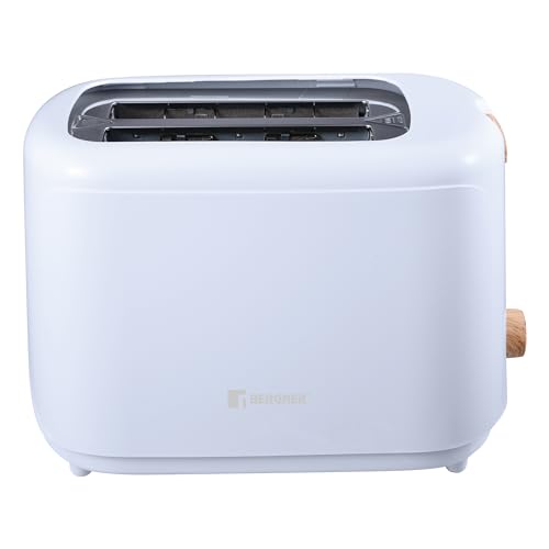 BERGNER Naturally | Zwei-Scheiben-Toaster | Toast Control | 700 Watt | Reset-, Reheat- und Stop-Funktion | Krümelfach | Farbe: Weiß von Bergner
