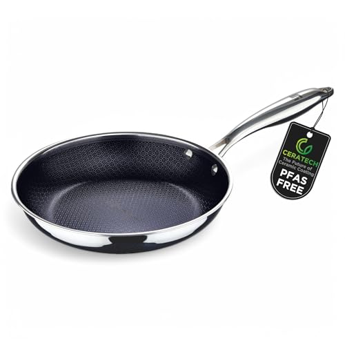 BERGNER STEELBLUE | PFAS-Freie Tri-Ply Hybrid Bratpfanne 28 cm mit CERATECH Keramikbeschichtung | Edelstahl | 3-lagig | induktionsgeeignet | Kratzfest | blaue Wabenstruktur und Kaltgriff BERGNER STEELBLUE | PFAS-Freie Tri-Ply Hybrid Bratpfanne 28 cm mit CERATECH Keramikbeschichtung | Edelstahl | 3-lagig | induktionsgeeignet | Kratzfest | blaue Wabenstruktur und Kaltgriff von Bergner
