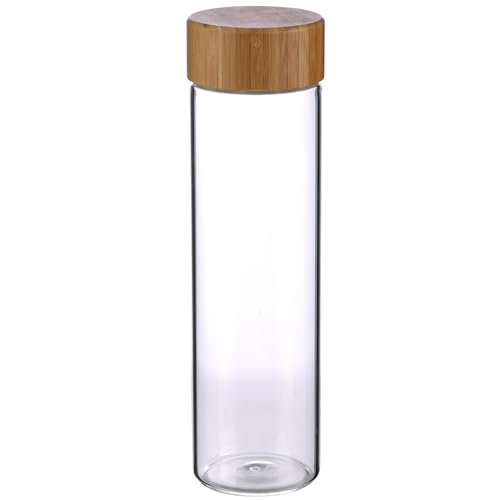 BERGNER Walking Anywhere | Trinkflasche 600 ml mit Scharubverschluss | Aus Borosilikatglas | Auslaufsicherer Ausguß | Leicht und Stabil | BPA-Frei von Bergner