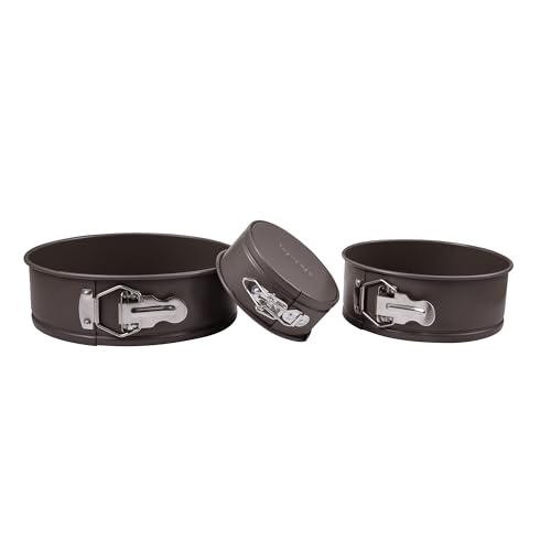 Bergner BAKING LOVERS - Set Stück Kohlenstoffstahl Springformen - Antihaftbeschichtung von ILAG - Leichtes Herauslösen und Reinigen - Spülmaschinenfest von Bergner
