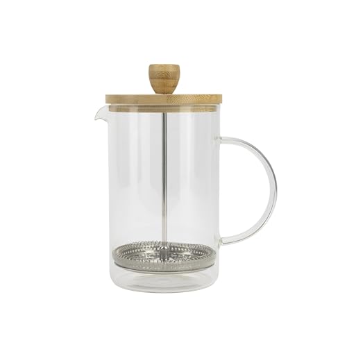 BERGNER COFFEE & TEA LOVERS - Kolbenkaffeemaschine 800ml Borosilikat - Hochtemperaturbeständig - Edelstahlfilter - Bambusdeckel - Leicht zu reinigen BERGNER COFFEE & TEA LOVERS - Kolbenkaffeemaschine 800ml Borosilikat - Hochtemperaturbeständig - Edelstahlfilter - Bambusdeckel - Leicht zu reinigen von Bergner