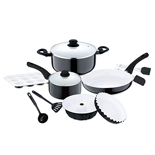 Bergner Manhattan Kochgeschirr-Set, Aluminium, Schwarz, 30 cm von Bergner