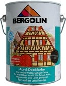 Bergotec 750 ml wetterbeständige Holzfarbe für Außen auf Dispersionsbasis Wasserverdünnbar (rot 7240) von Bergotec