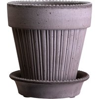 Blumentopf Simona Raw Pot inkl. Untersetzer grey Ø 12 cm von Bergs Potter