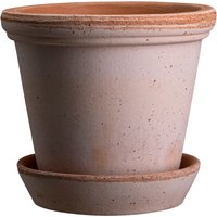 Blumentopf The Flora Raw Pot inkl. Untersetzer rosa Ø 14 cm von Bergs Potter